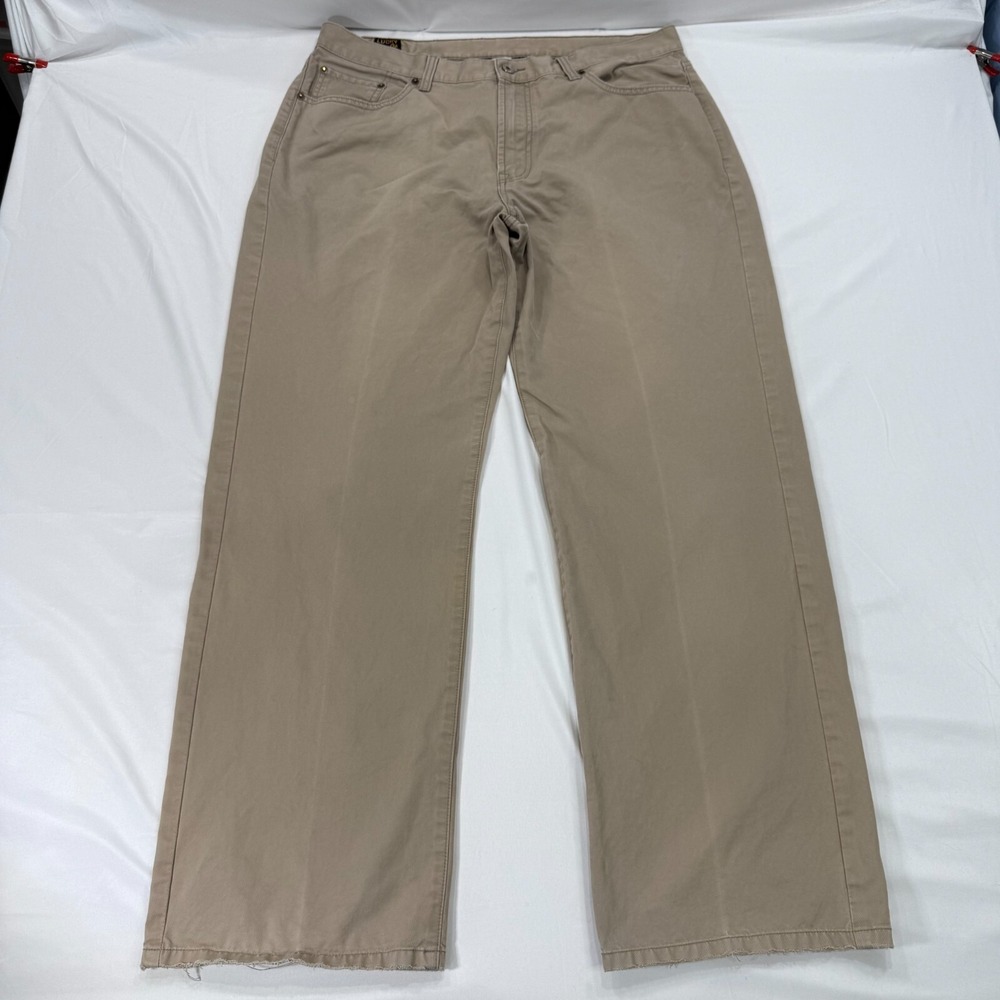 Vintage Y2K Lucky Brand‎ Baggy Loose Fit Pants Men's 37x31 Brown Cotton 5-Pocket
